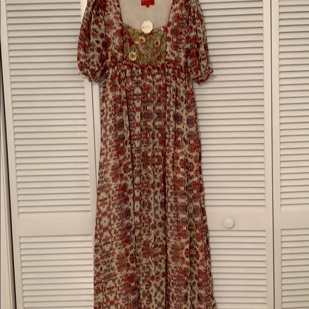 Colorful with beading on the bodice,